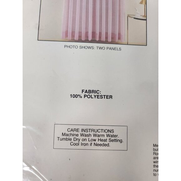 Vintage Moonbeams Pink Window Panel Curtain Allover Scroll Design 60"x84" NEW - Picture 5 of 7
